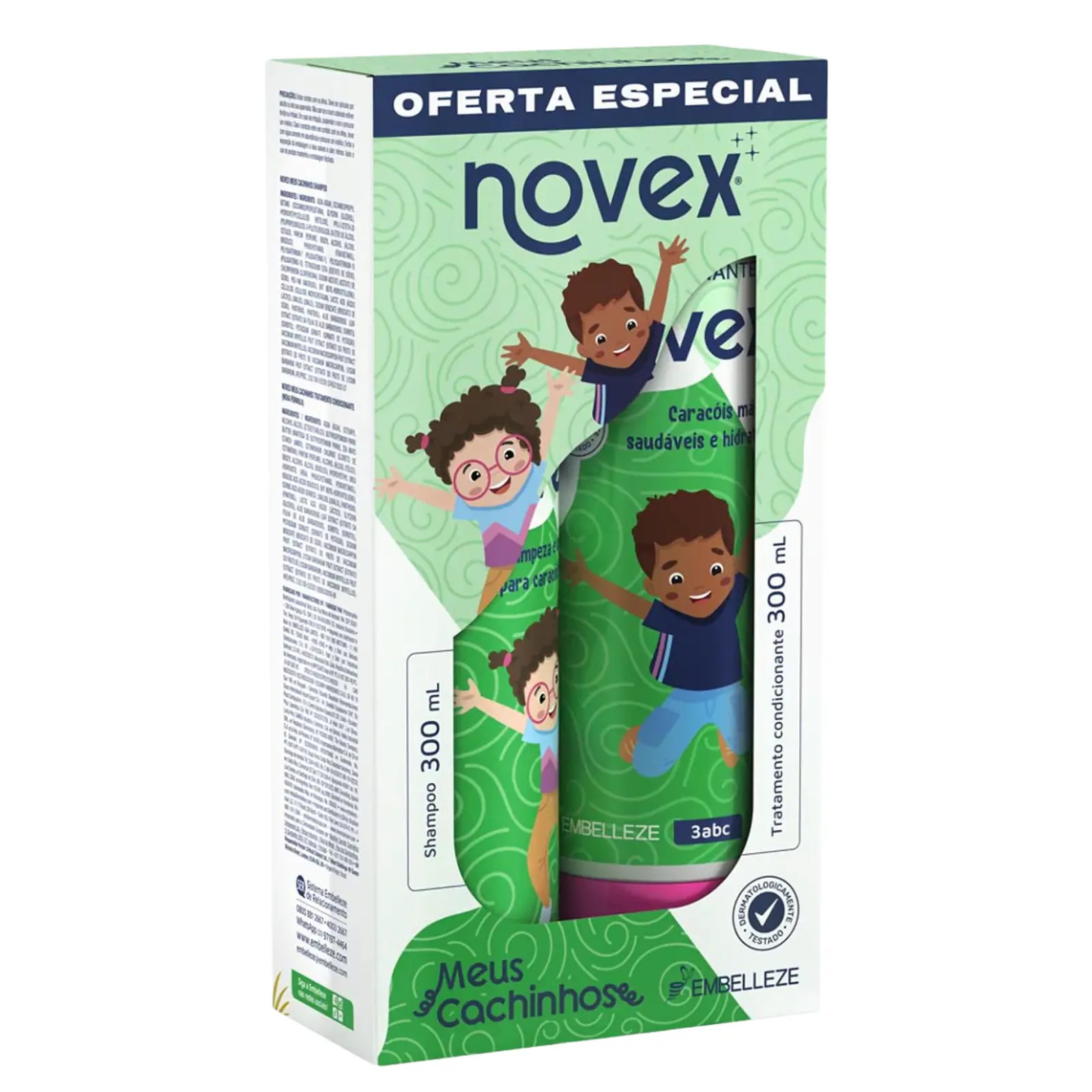 Kit Shampoo y Acondicionador Meus Cachinhos Niños 300ml de Novex