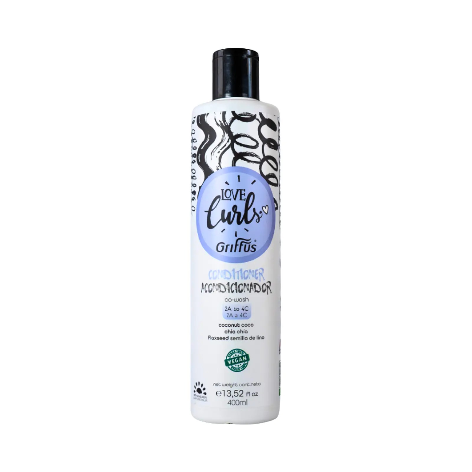 Acondicionador Amo Cachos Love Curls co-wash 400ml de Griffus