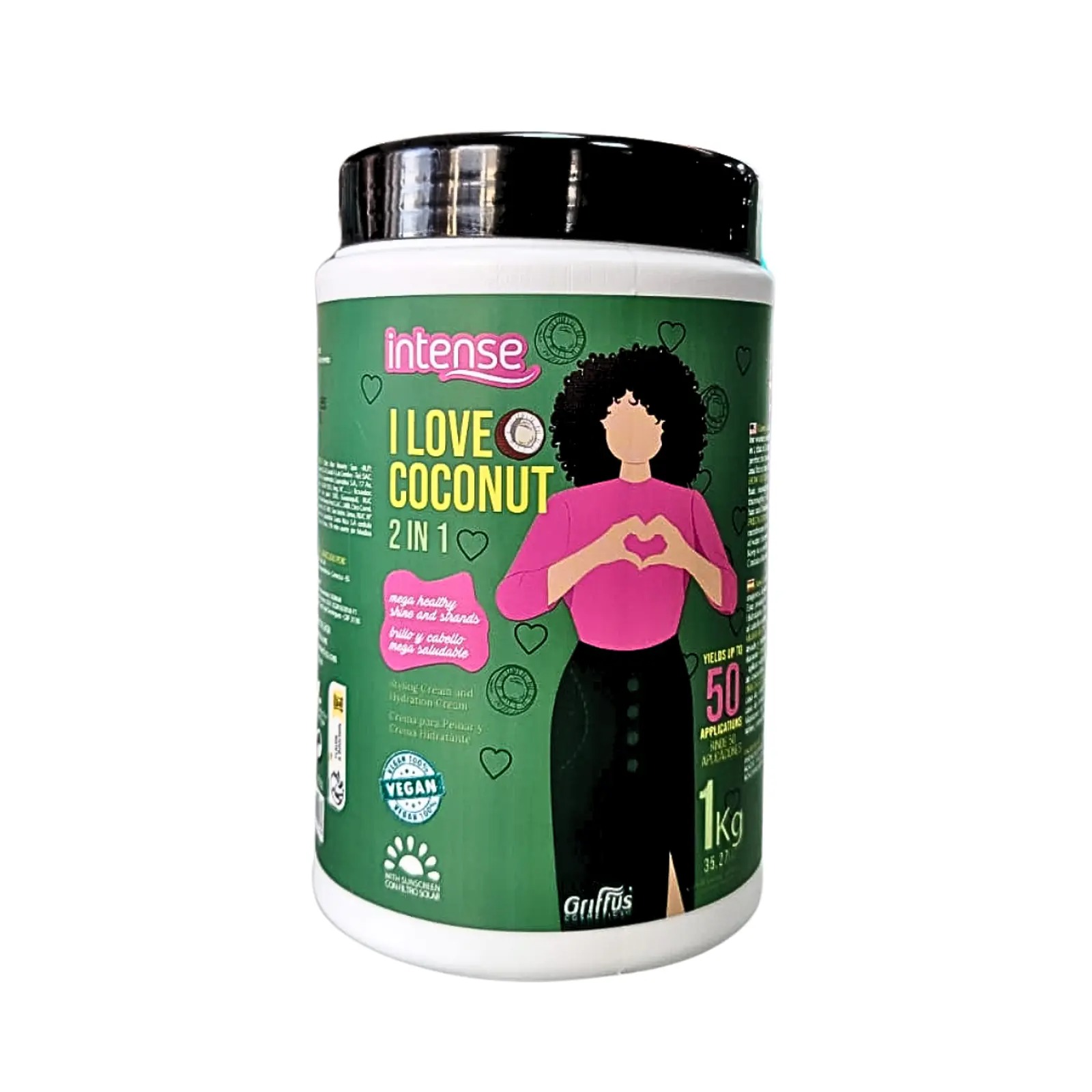 Mascara I love coconut 2 en 1 intense Vegana 1k de Griffus – vista 2