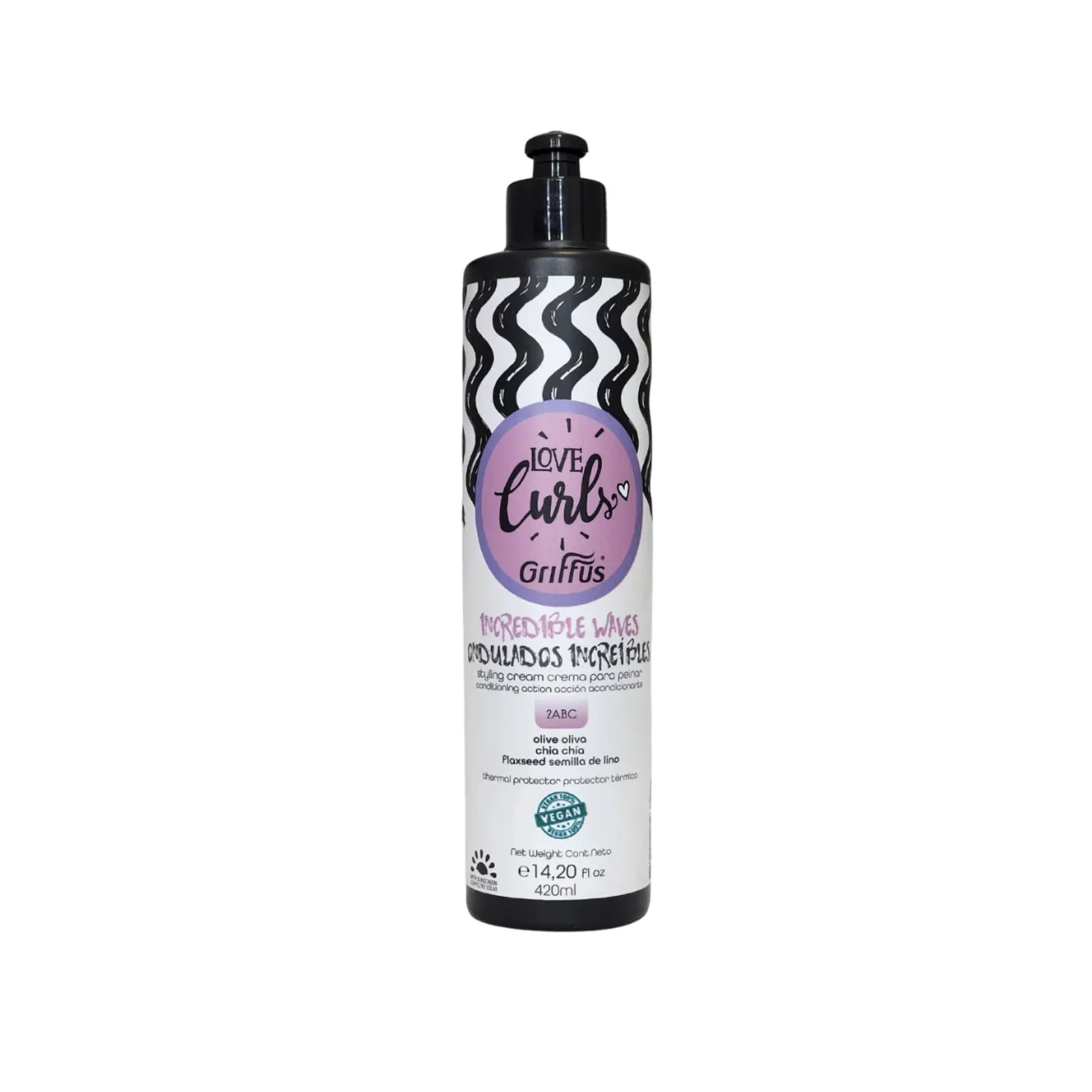 Crema de Peinar ondas incleibles 420 ml de Griffus – vista 2