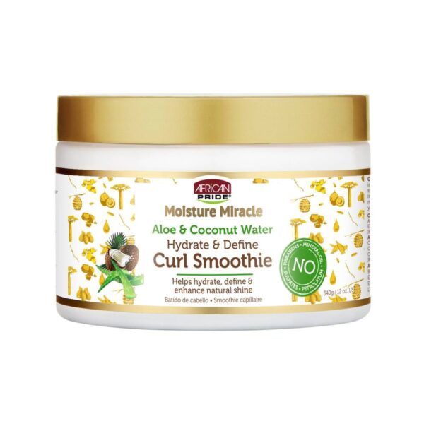 African Pride Moisture Miracle Aloe & Coconut Water Hydrate & Define Smoothie Curl Enhancer – 12oz – vista 3