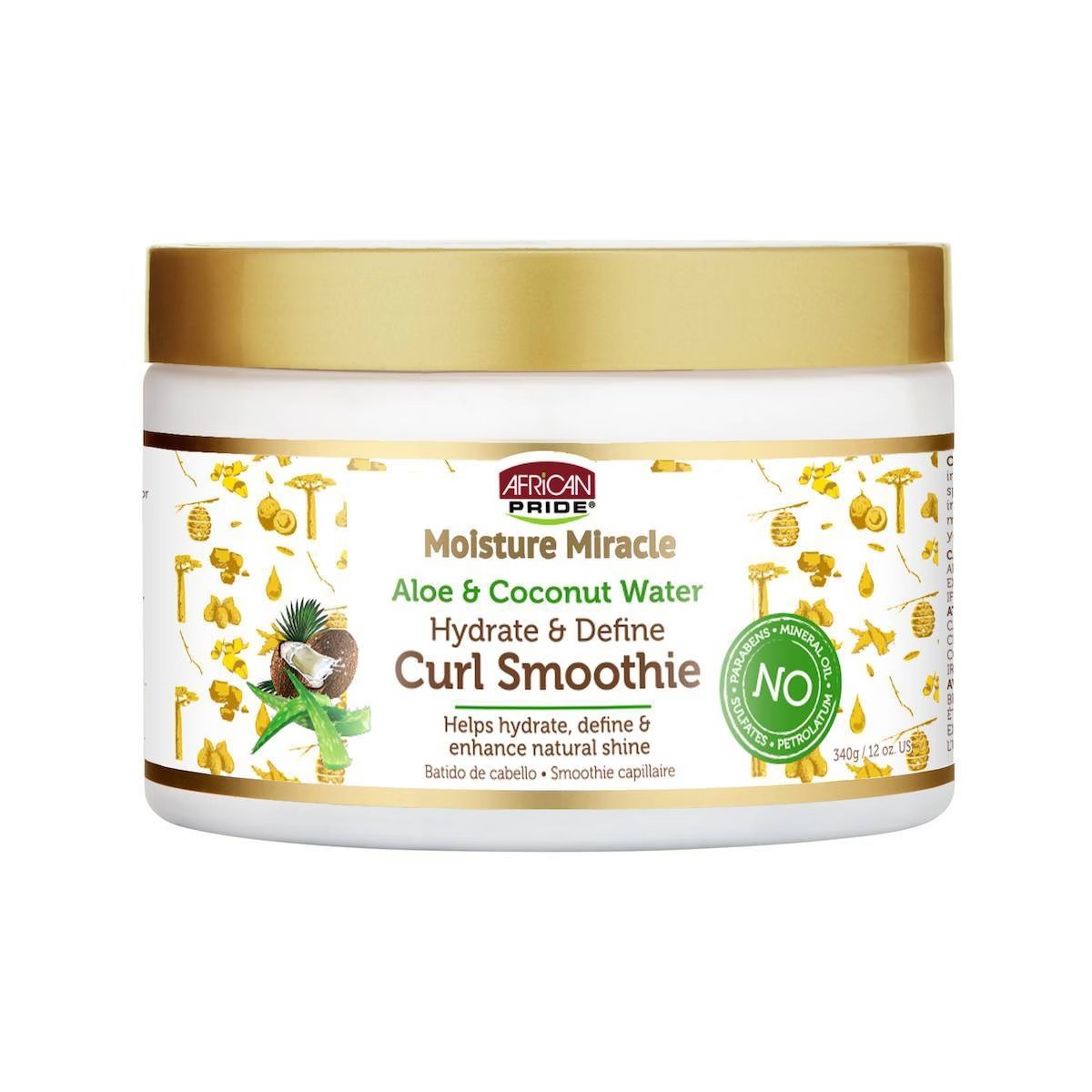 African Pride Moisture Miracle Aloe & Coconut Water Hydrate & Define Smoothie Curl Enhancer – 12oz – vista 3