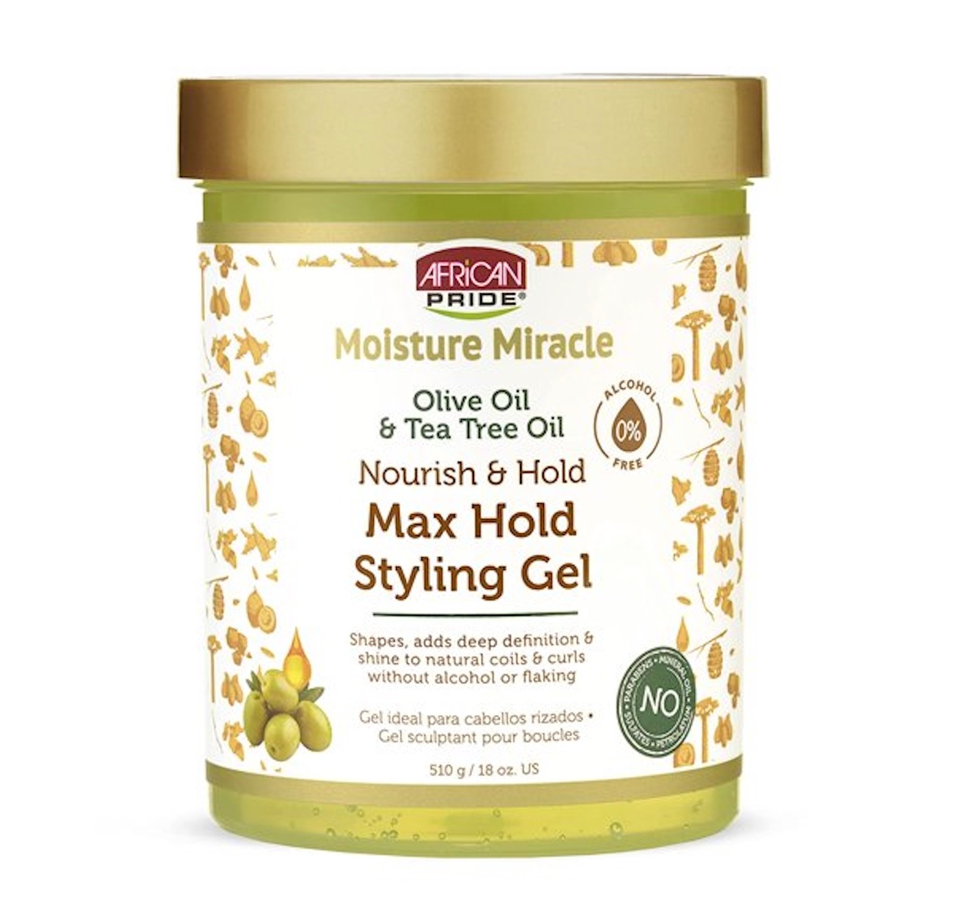 African Pride Moisture Miracle Olive & Tea Tree Max Hold Styling Gel